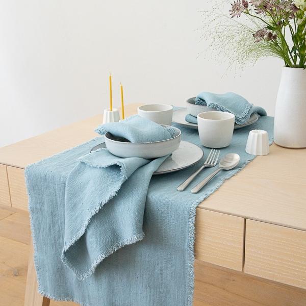 Linenme Linen Napkin Stone Blue Rustic
