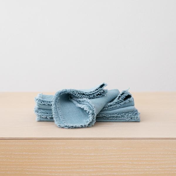 linenme Linen Napkin Stone Blue Rustic