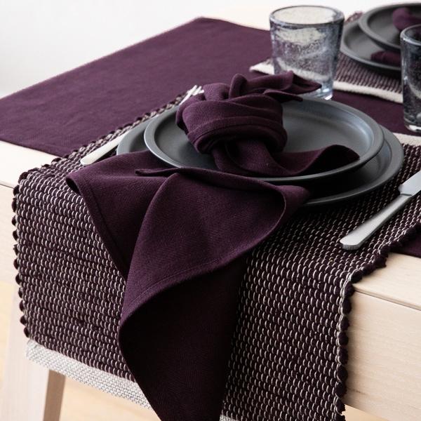 Linenme Linen Placemat Aubergine Lara