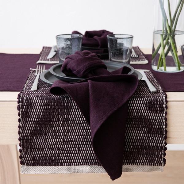 Linenme Linen Placemat Aubergine Lara