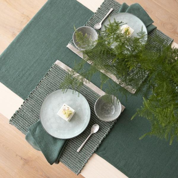Linenme Linen Placemat Balsam Green Lara