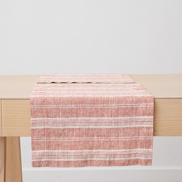 Linenme Linen Placemat Brick Multistripe