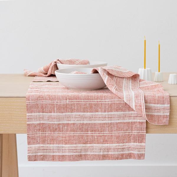 Linenme Linen Placemat Brick Multistripe