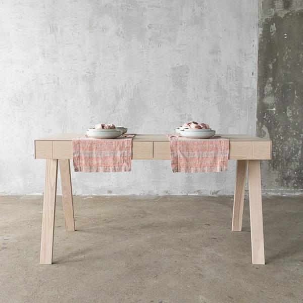 Linenme Linen Placemat Brick Natural Multistripe