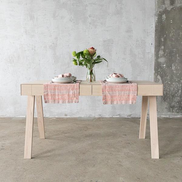 Linenme Linen Placemat Brick Natural Multistripe