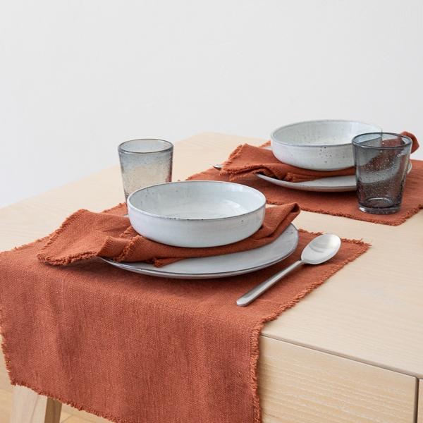 Linenme Linen Placemat Brick Rustic