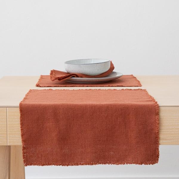 linenme Linen Placemat Brick Rustic