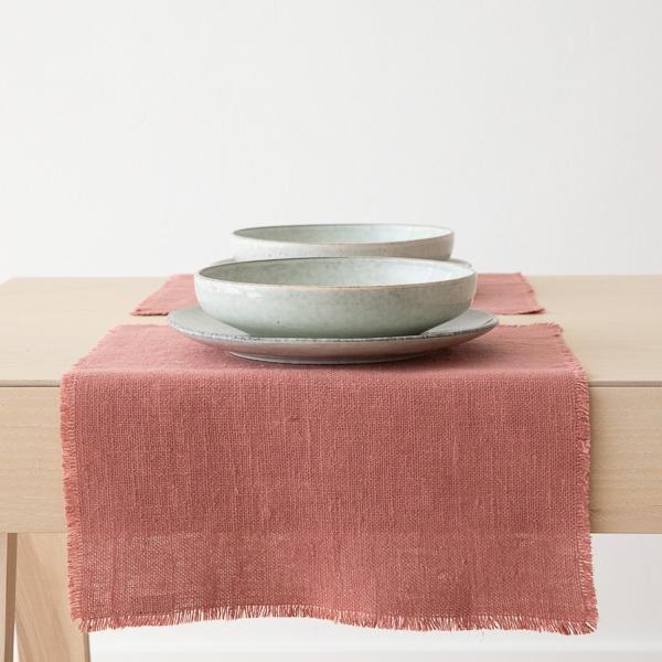 Linenme Linen Placemat Canyon Rose Rustic