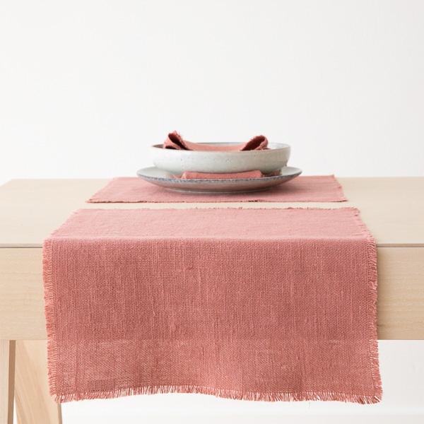 linenme Linen Placemat Canyon Rose Rustic