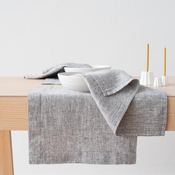 Linenme Linen Placemat Graphite Francesca