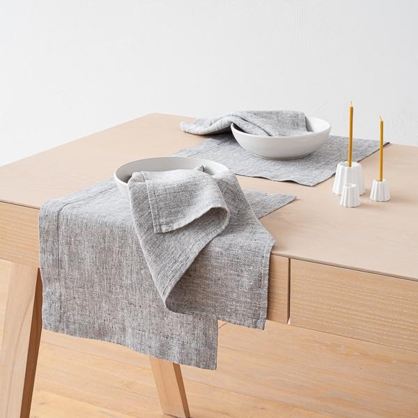 Linenme Linen Placemat Graphite Francesca