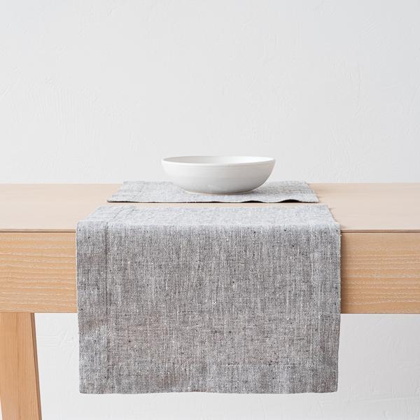 linenme Linen Placemat Graphite Francesca