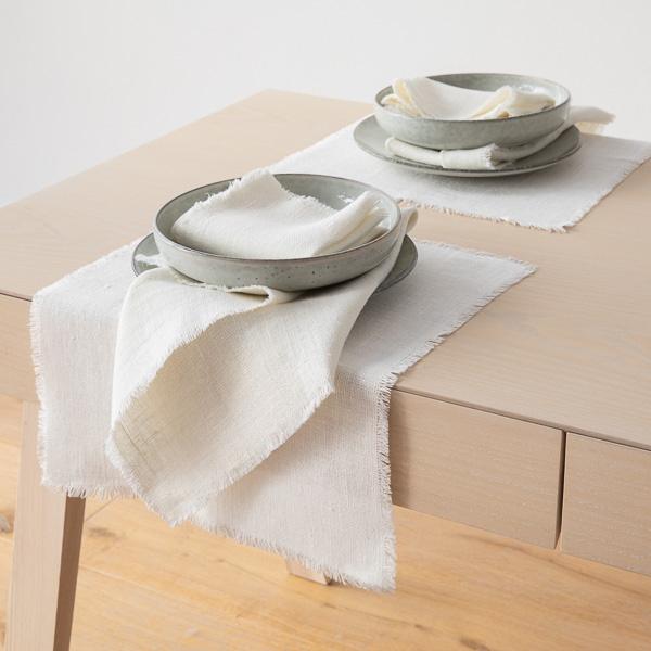 Linenme Linen Placemat Off White Rustic