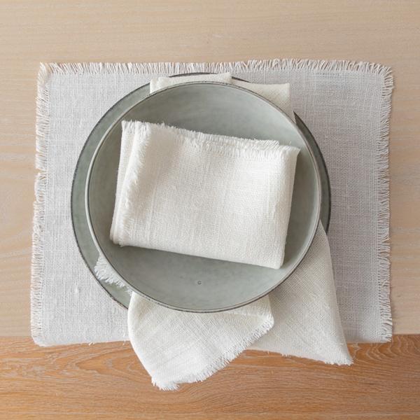 Linenme Linen Placemat Off White Rustic