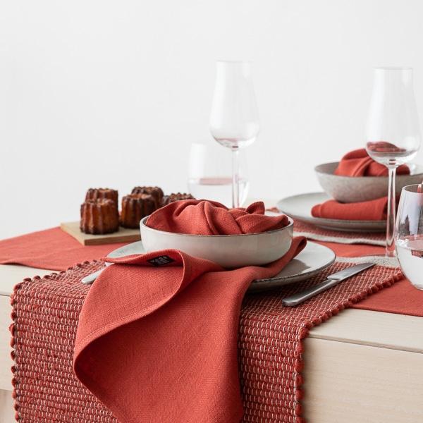 Linenme Linen Placemat Orange Lara