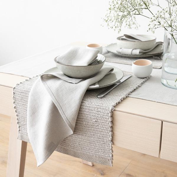 Linenme Linen Placemat Silver Lara