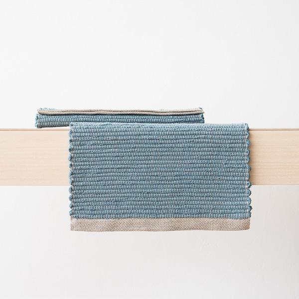 linenme Linen Placemat Stone Blue Lara