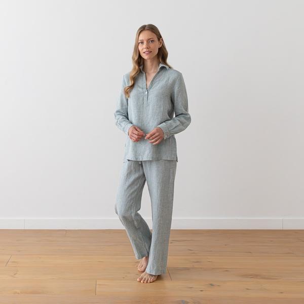 Linenme Linen Pyjama Denim Melange Alma