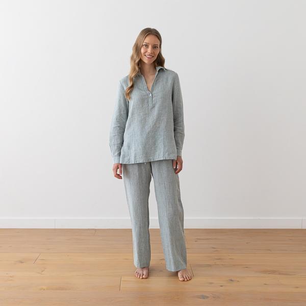 linenme Linen Pyjama Denim Melange Alma