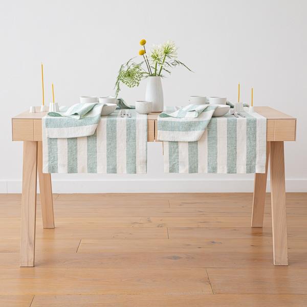 Linenme Linen Runner Aqua Foam Philippe