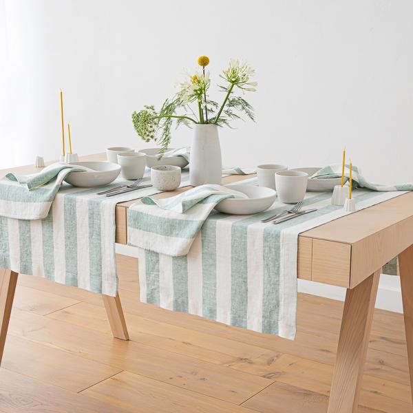 Linenme Linen Runner Aqua Foam Philippe