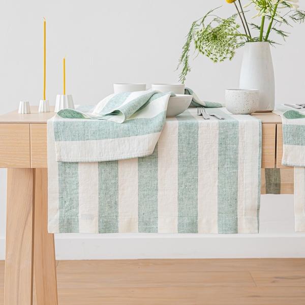 linenme Linen Runner Aqua Foam Philippe