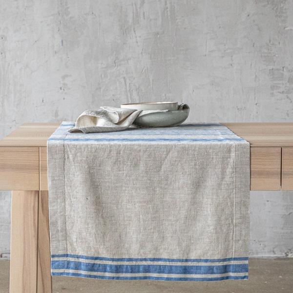 Linenme Linen Runner Blue Provence