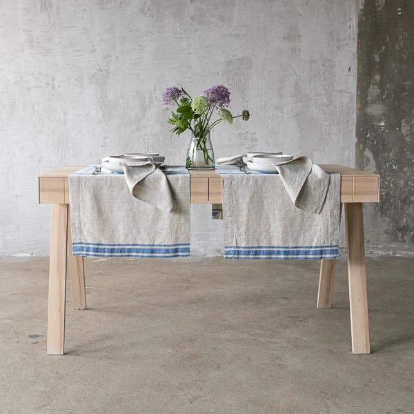 Linenme Linen Runner Blue Provence