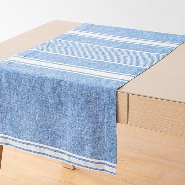 Linenme Linen Runner Blue Turino
