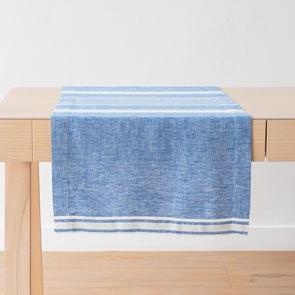 Linenme Linen Runner Blue Turino