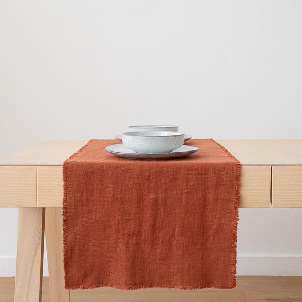 Linenme Linen Runner Brick Rustic