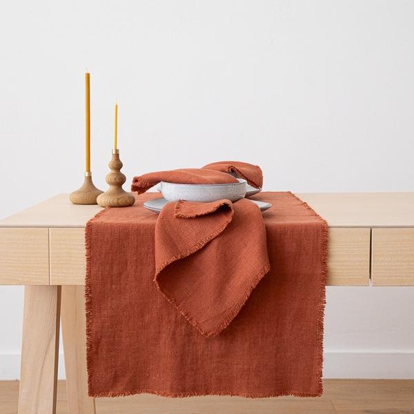 Linenme Linen Runner Brick Rustic
