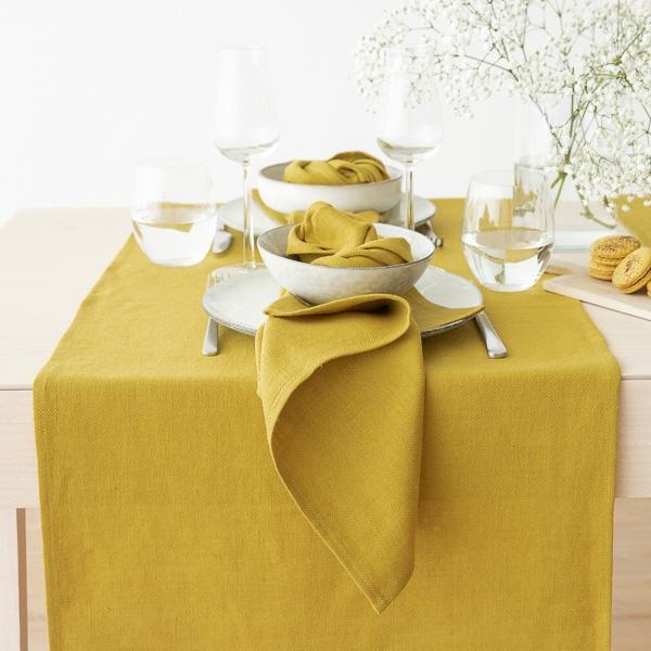 Linenme Linen Runner Citrine Lara