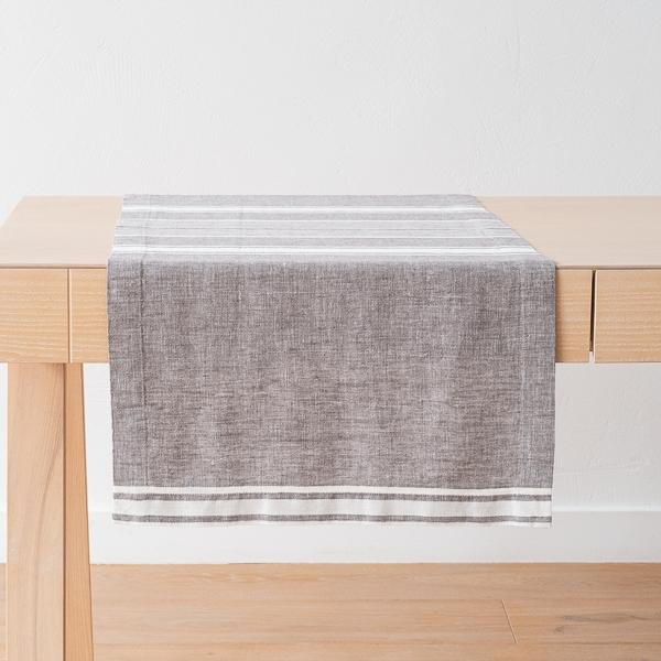 Linenme Linen Runner Graphite Turino