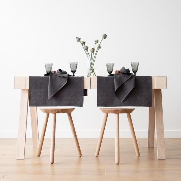 Linenme Linen Runner Grey Lara