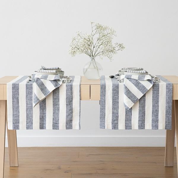 Linenme Linen Runner Indigo Philippe
