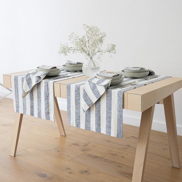 Linenme Linen Runner Indigo Philippe