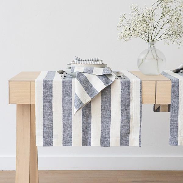 linenme Linen Runner Indigo Philippe
