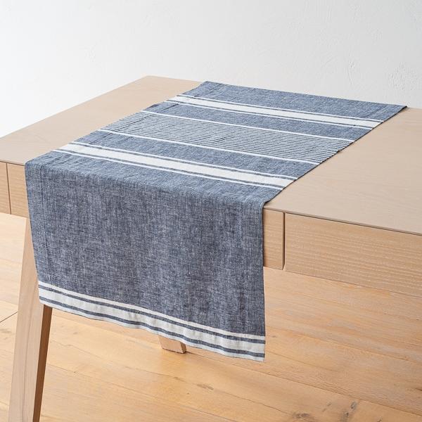 Linenme Linen Runner Indigo Turino