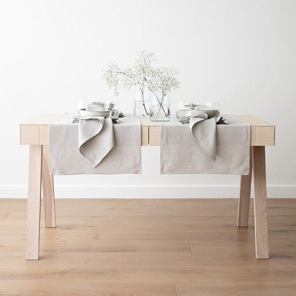 Linenme Linen Runner Silver Lara