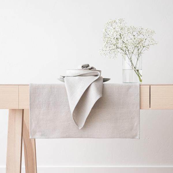 linenme Linen Runner Silver Lara