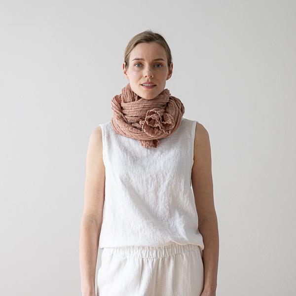 Linenme Linen Scarf Vintage Rose Garza