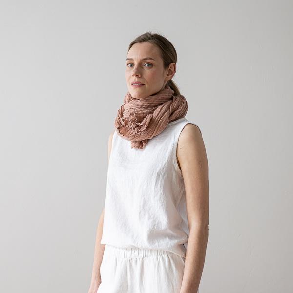Linenme Linen Scarf Vintage Rose Garza