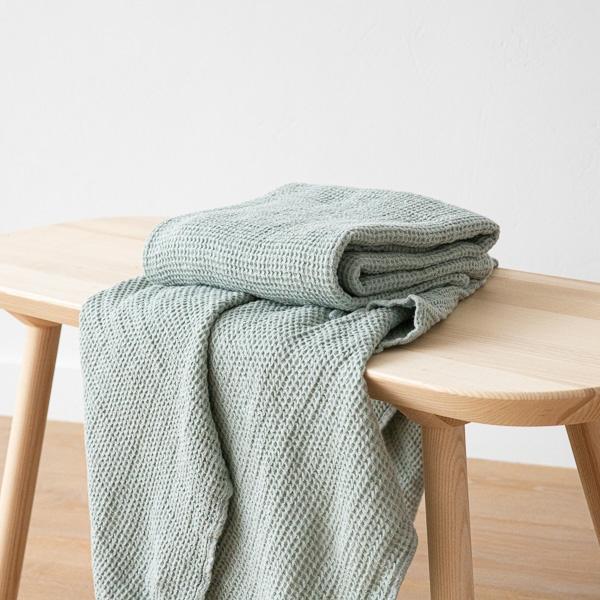 Linenme Linen Sea Foam Bath Towel Waffle Big