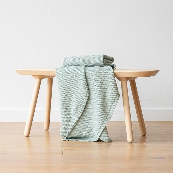 Linenme Linen Sea Foam Bath Towel Waffle Big