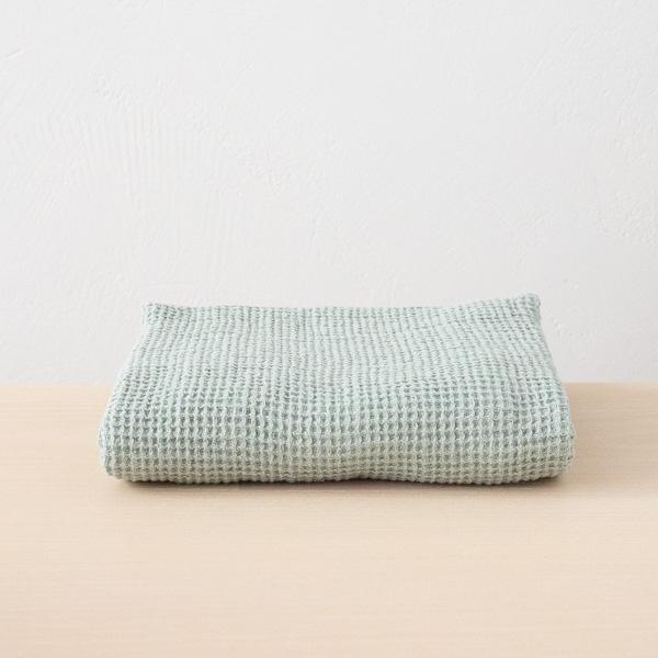 linenme Linen Sea Foam Bath Towel Waffle Big