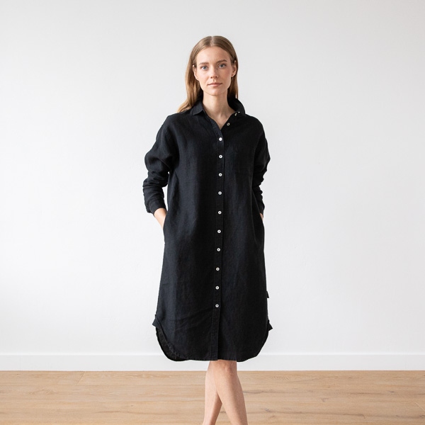 linenme Linen Shirt Dress Paula