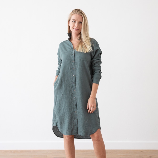 linenme Linen Shirt Dress Paula