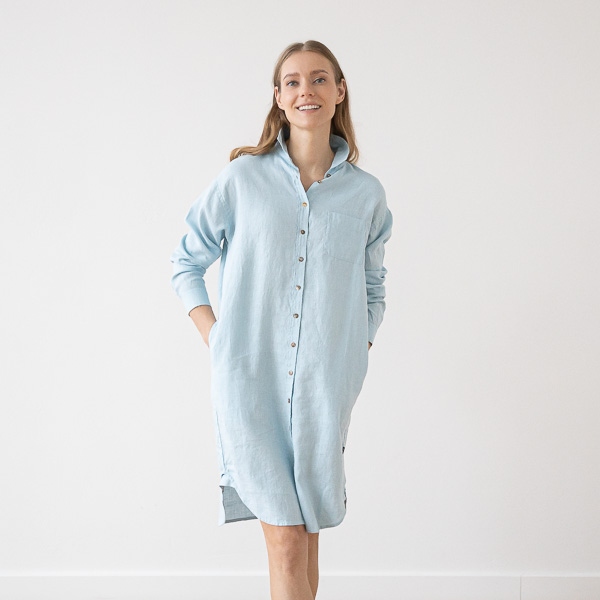 linenme Linen Shirt Dress Paula