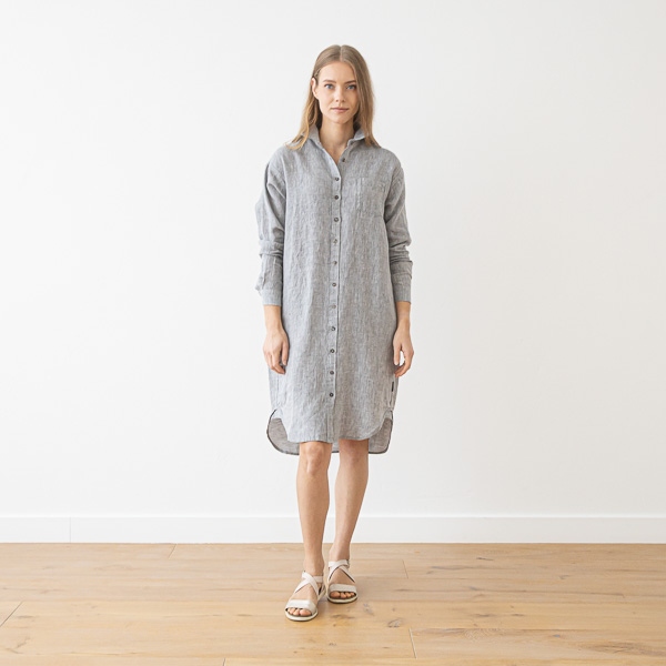 linenme Linen Shirt Dress Paula